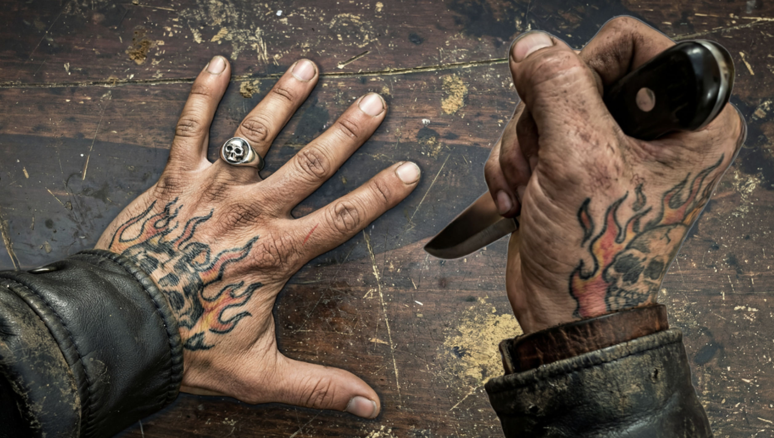 Five Finger Fillet — нож, стол и рука